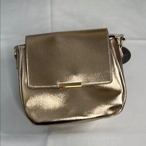 Luxurious Gold Crossbody Bag with Metallic Finish
